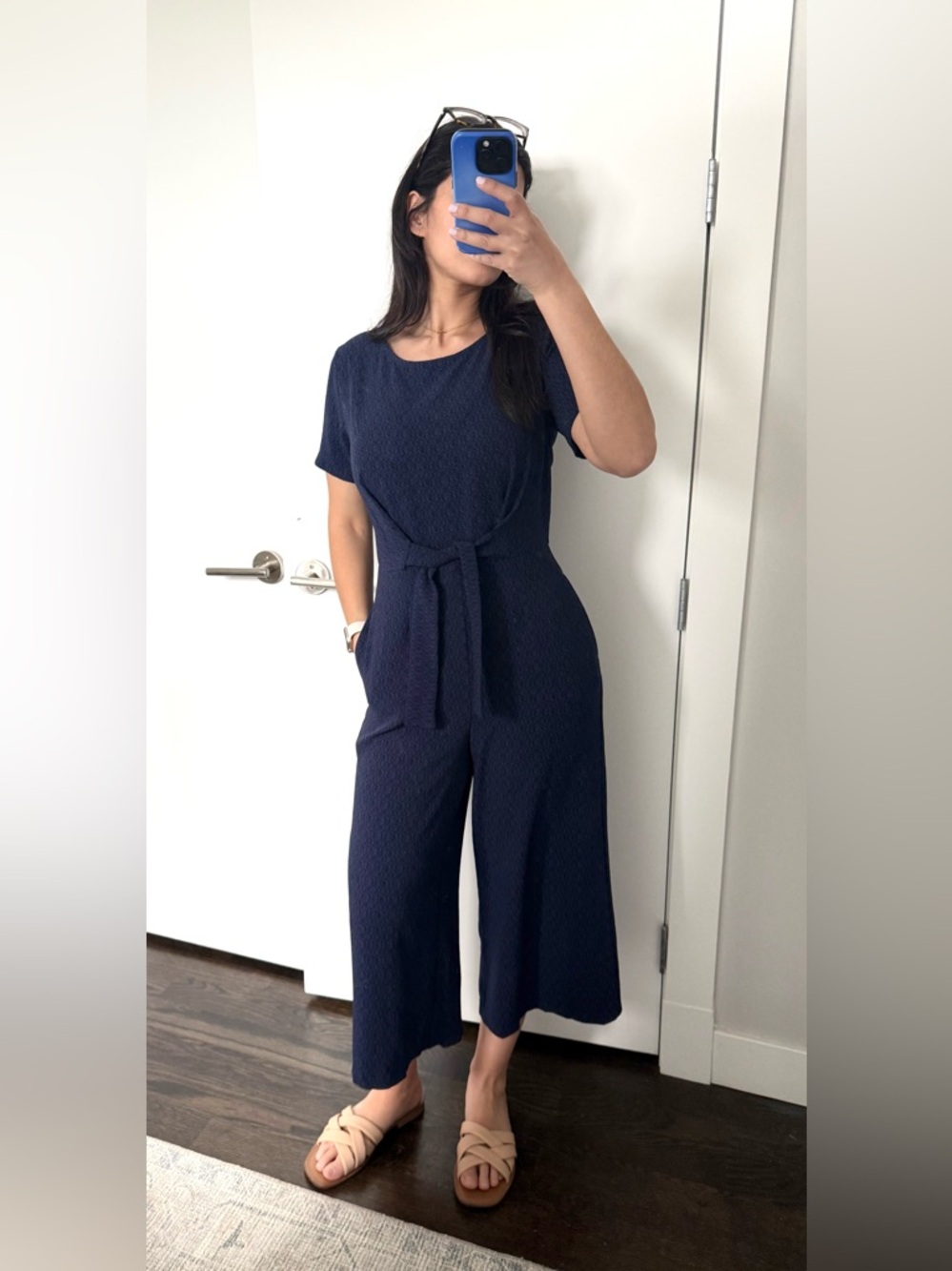 Navy Blue Jumpsuit with Pockets